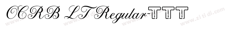 OCRB LT Regular字体转换